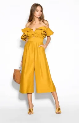 Sheike Jumpsuit Yellow Size AU 16 for rent on The Volte - image 1