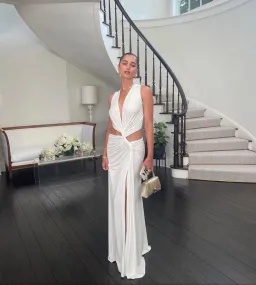 Sid Neigum Triple Loop Dress White Size AU 6 for rent on The Volte - image 1