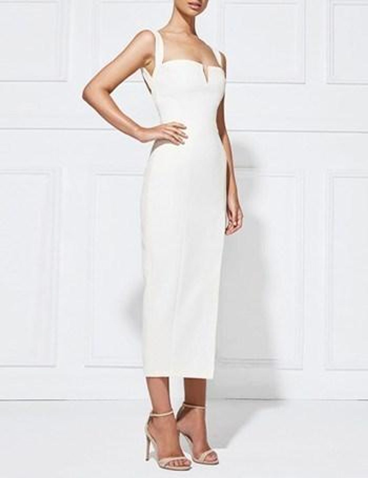 MISHA Midi Dress White Size 10/M for rent on The Volte - main image