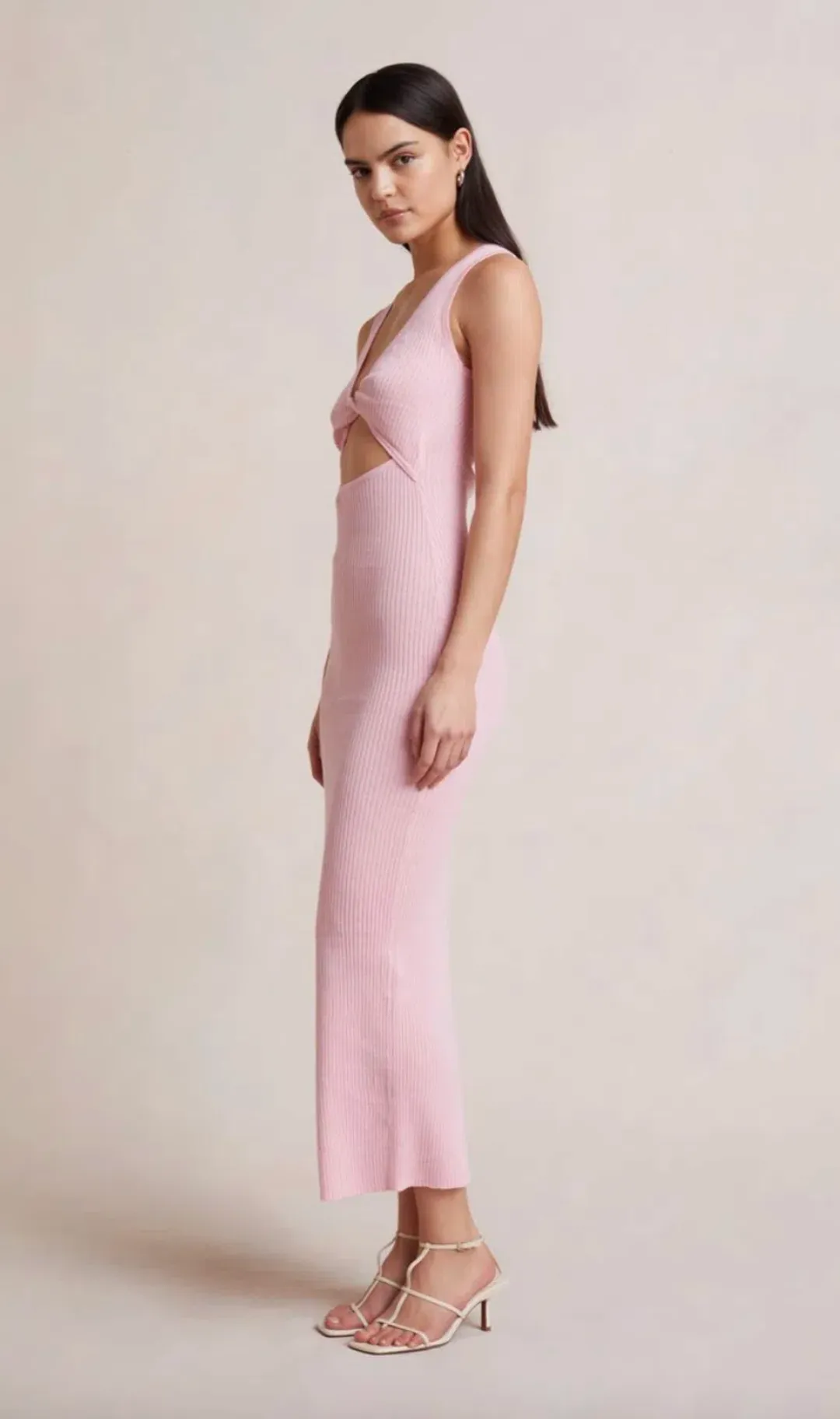 BEC & BRIDGE CANDY PINK RIVIERA MIDI DRESS - SIZE 10 AU/6 US (RRP $260) for rent on The Volte - main image