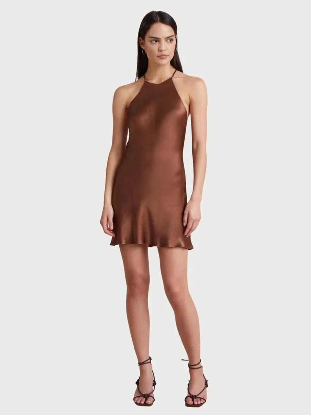 BEC & BRIDGE CHOCOLATE ANNIKA MINI DRESS - SIZE 8 AU/4 US (RRP $200) for rent on The Volte - main image