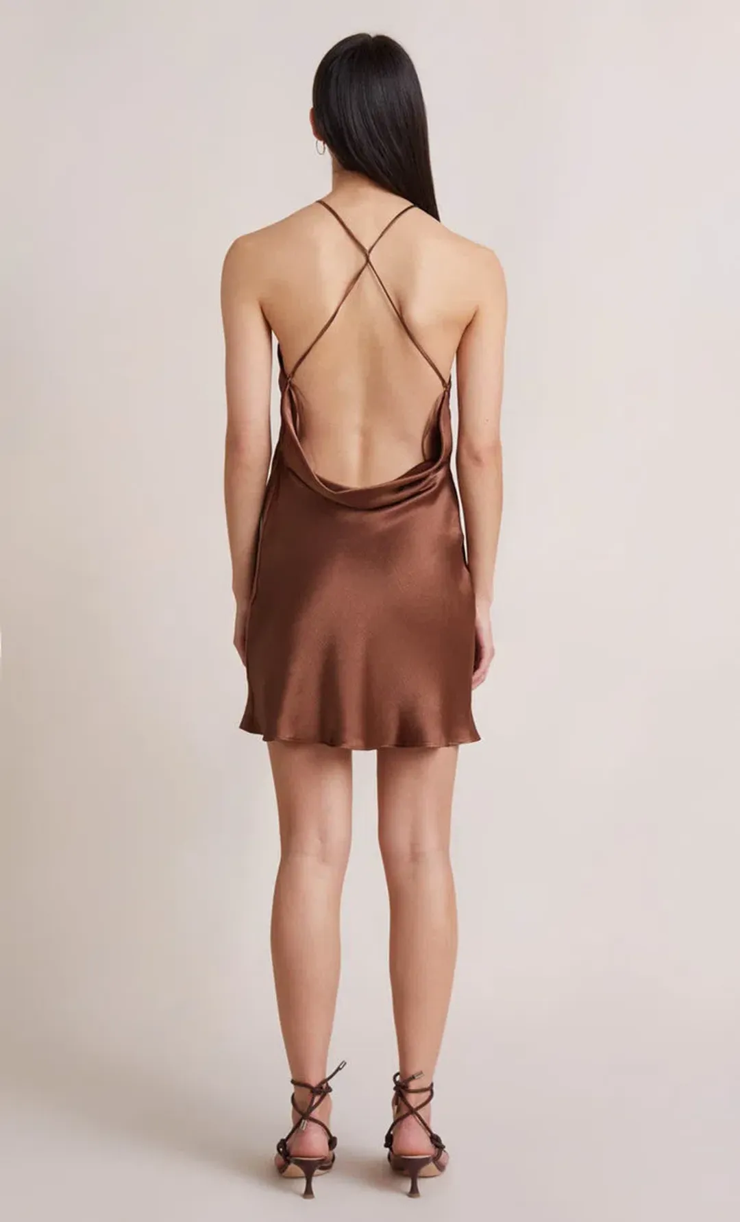 BEC & BRIDGE CHOCOLATE ANNIKA MINI DRESS - SIZE 8 AU/4 US (RRP $200) for rent on The Volte - main image