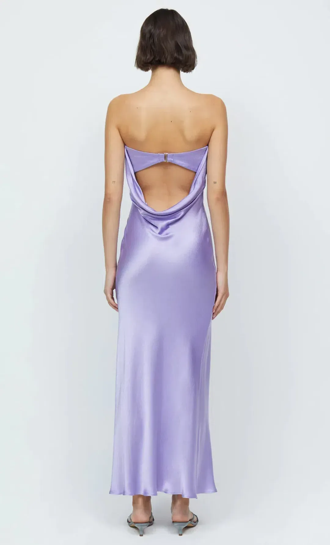 Bec & Bridge Moon Dance Strapless Midi Dress Lilac Size 8 / S for rent on The Volte - main image