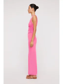 Scanlan Theodore Italian Mesh Gathered Dress Pink Size AU 6 for rent on The Volte - image 2