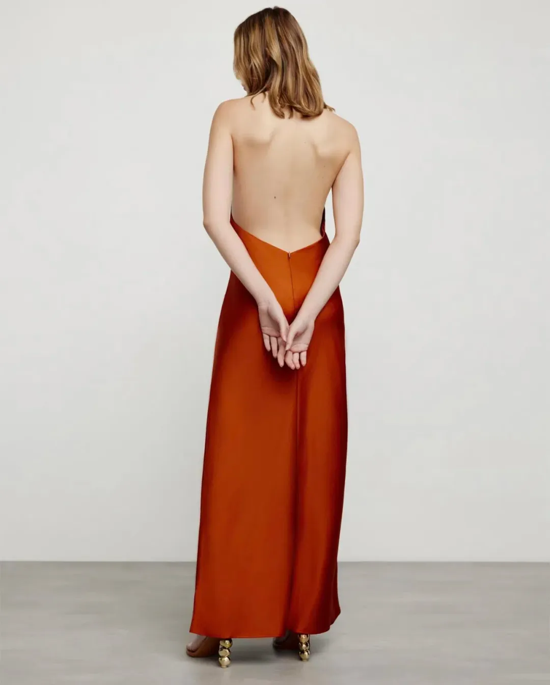 Significant Other Darcy Backless Dress Clay Size 8 for rent on The Volte - main image
