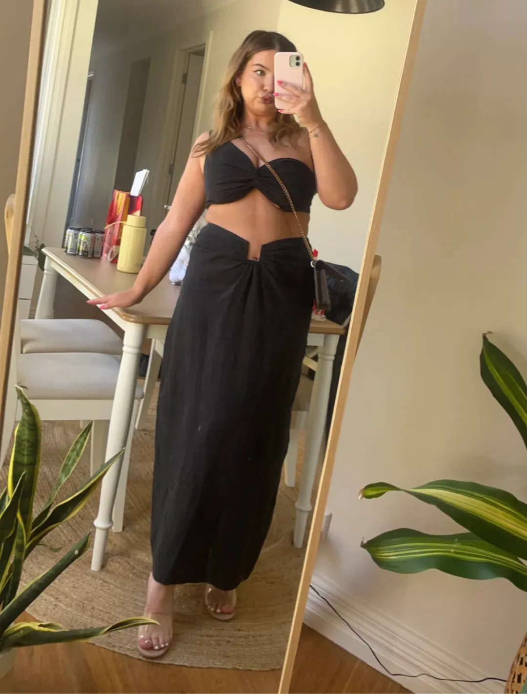 Natalie Rolt Eva Crop and Lilo Skirt Black Size 14 for rent on The Volte - main image