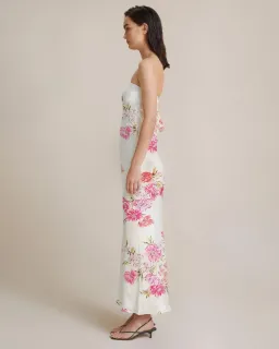 Bec & Bridge Tropic Fauna Strapless Dress White Size AU 10 for rent on The Volte - image 2