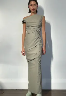 Paris Georgia Remmy Off The Shoulder Dress Green Size 8 for rent on The Volte - image 1