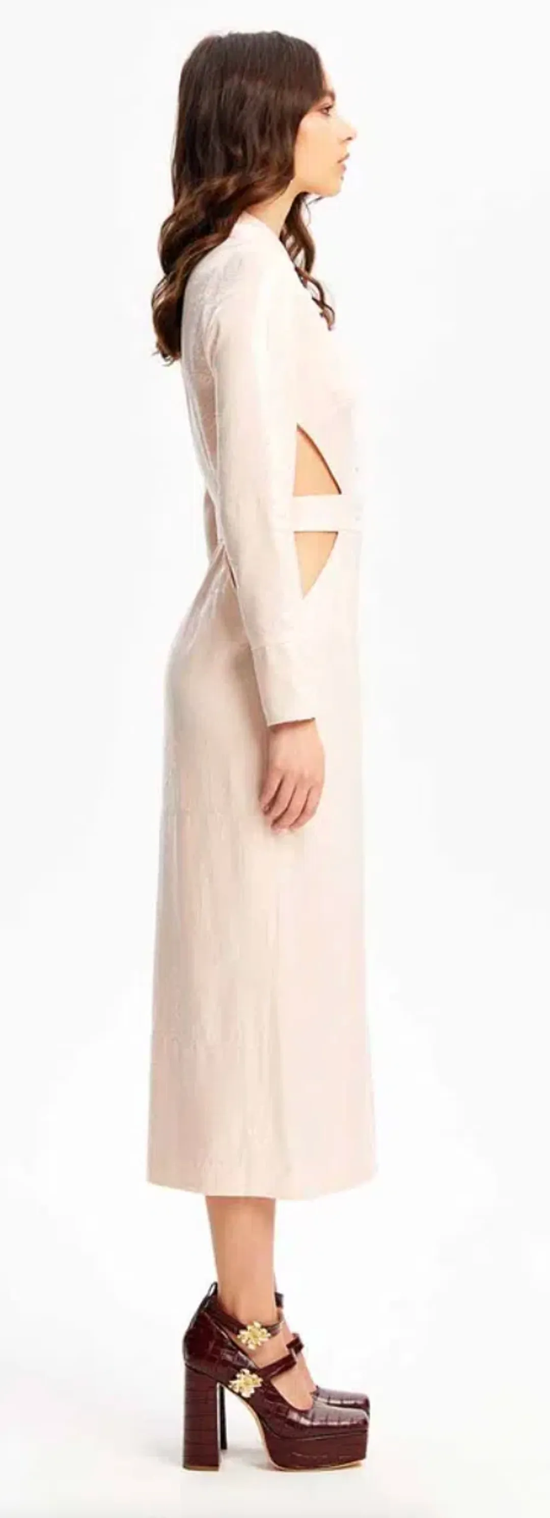 Alice McCall Night Sky Trench Dress Pale Pink Size 10 / M  for rent on The Volte - main image