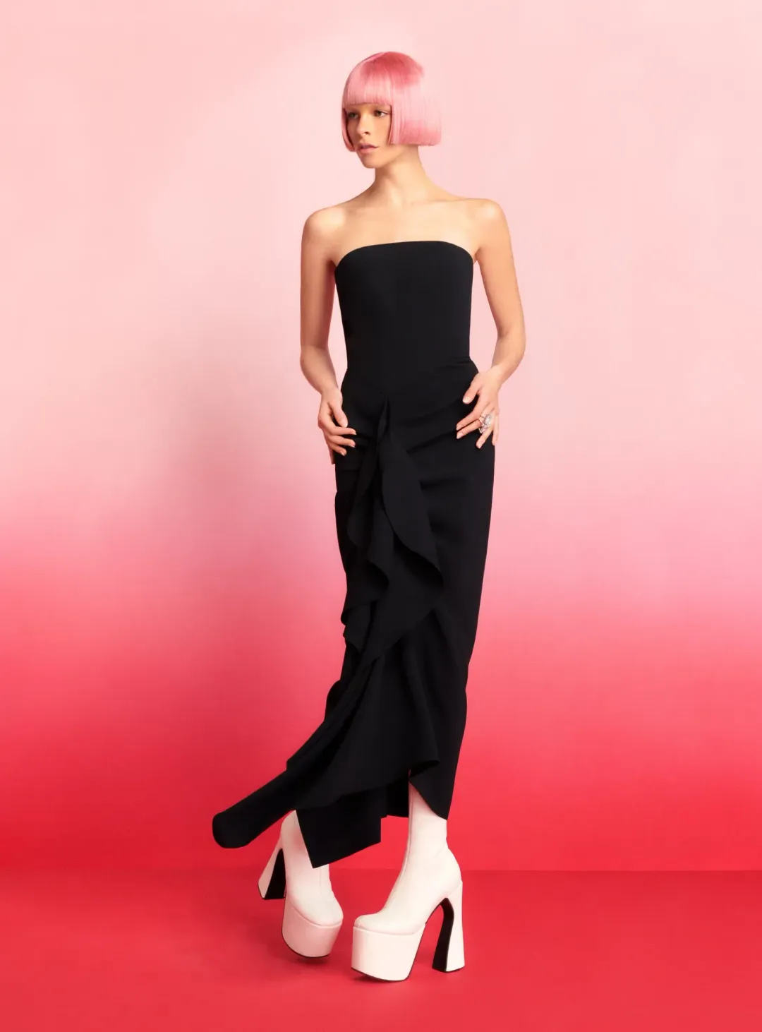 Solace London The Thalia Midi Dress Black Size 8 / S for rent on The Volte - main image