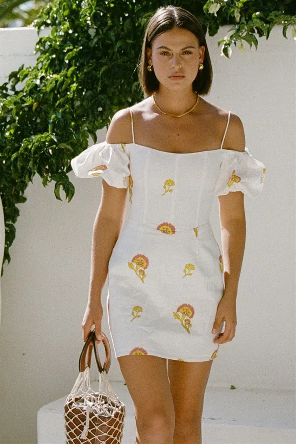 Sabo Skirt Loretta Dress White Size AU 8 for rent on The Volte - main image