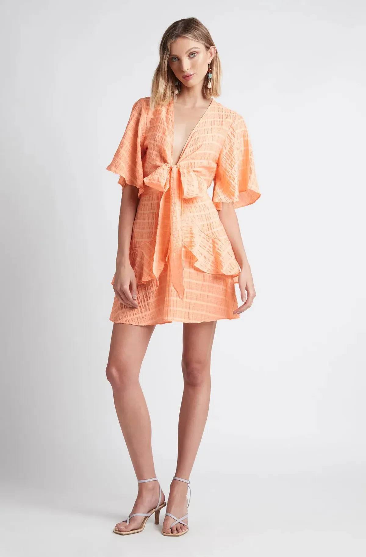 Sheike Tea Party Mini Dress Orange Size AU 8 for rent on The Volte - main image