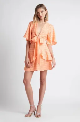 Sheike Tea Party Mini Dress Orange Size AU 8 for rent on The Volte - image 1