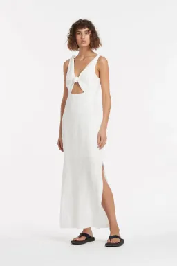 Sir The Label Alexandre Knot Dress Maxi White Size AU 8 for rent on The Volte - image 1