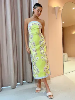 Alemais Marlow Bodice Strapless Dress Yellow Size 10 for rent on The Volte - image 1