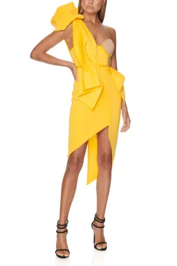 Eliya The Label Fleur Dress Yellow Size XL / Au 14 for rent on The Volte - image 1
