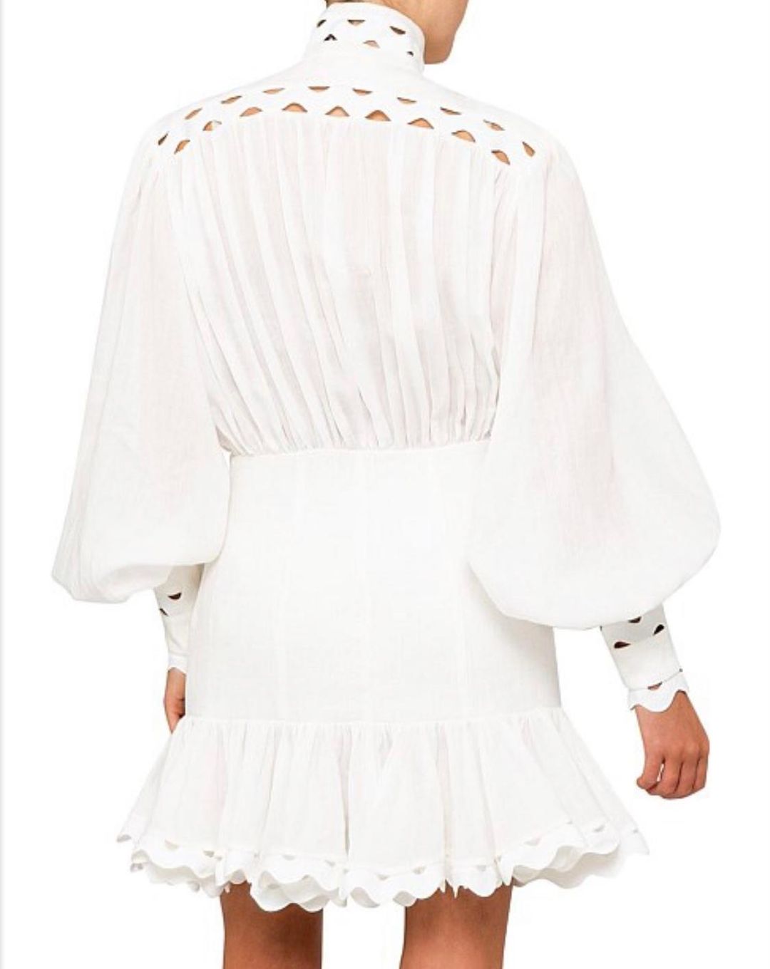 Zimmermann Ninety Six Wave Short Dress White Size 8 for rent on The Volte - main image