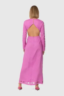 The Wolf Gang La Joya Cut Out Maxi Dress Pink Size M / AU 10 for rent on The Volte - image 3