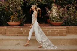 Rime Arodaky Patsy Lace Trimmed Jumpsuit White Size 6 for rent on The Volte - image 3