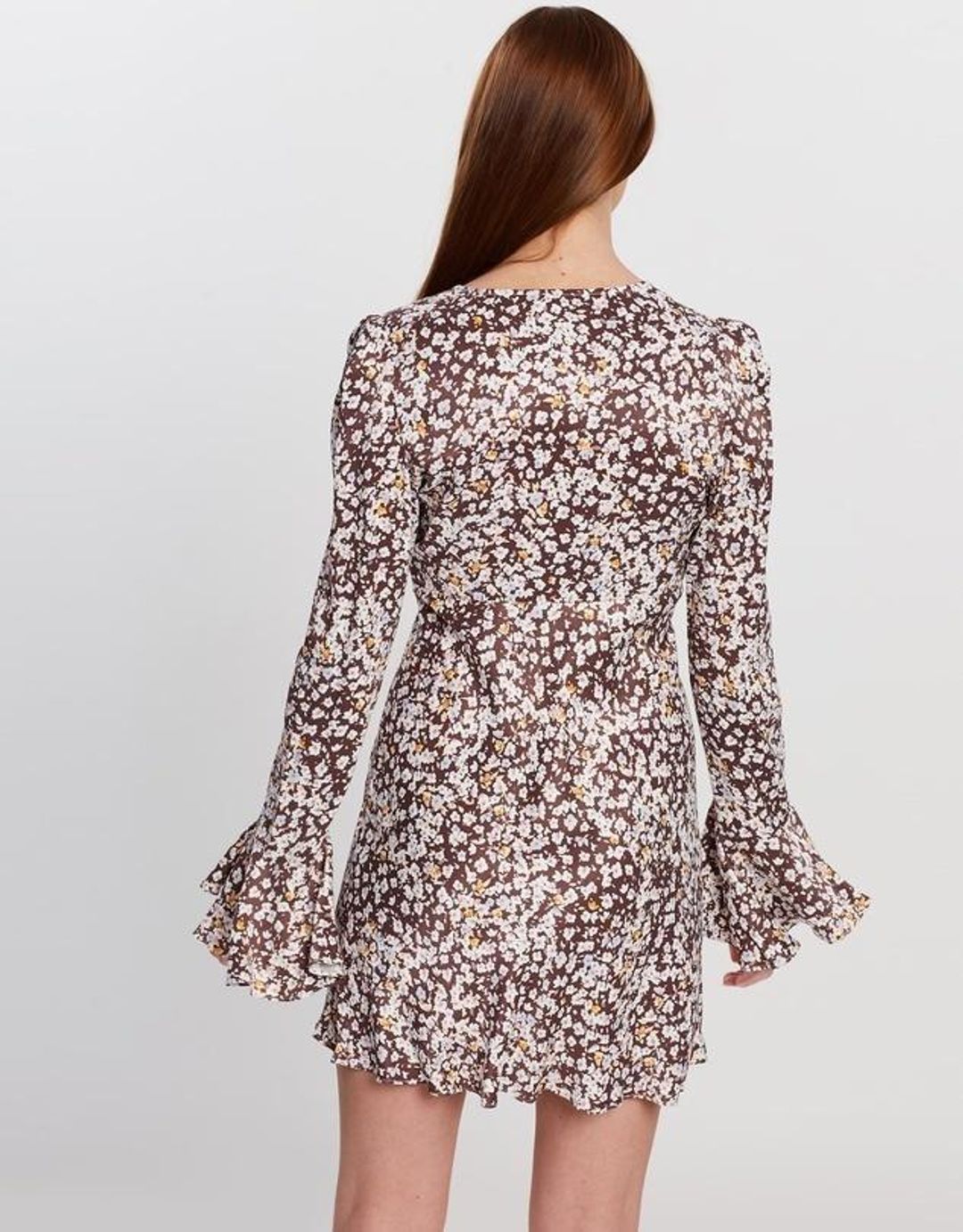 Shona Joy Frill Cuff Bias Mini Dress Size 6  for rent on The Volte - main image
