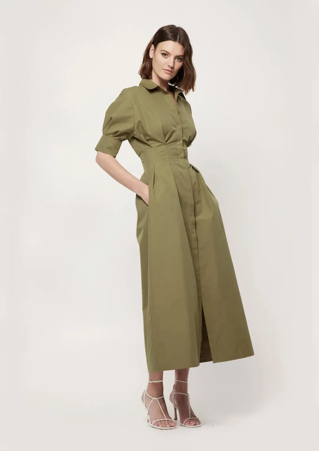Mossman The Time Off Shirt Dress Green Size 8 for rent on The Volte - main image