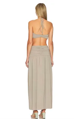 Bec & Bridge Adaline Cut Out Maxi Dress Taupe Size 10 for rent on The Volte - image 3