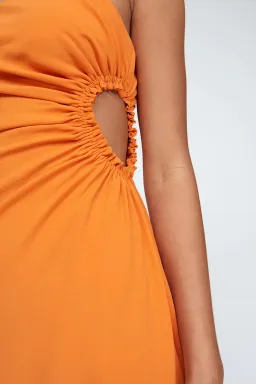 By Johnny Selena Strapless Dress Mandarin Orange Size AU 10 for rent on The Volte - image 3