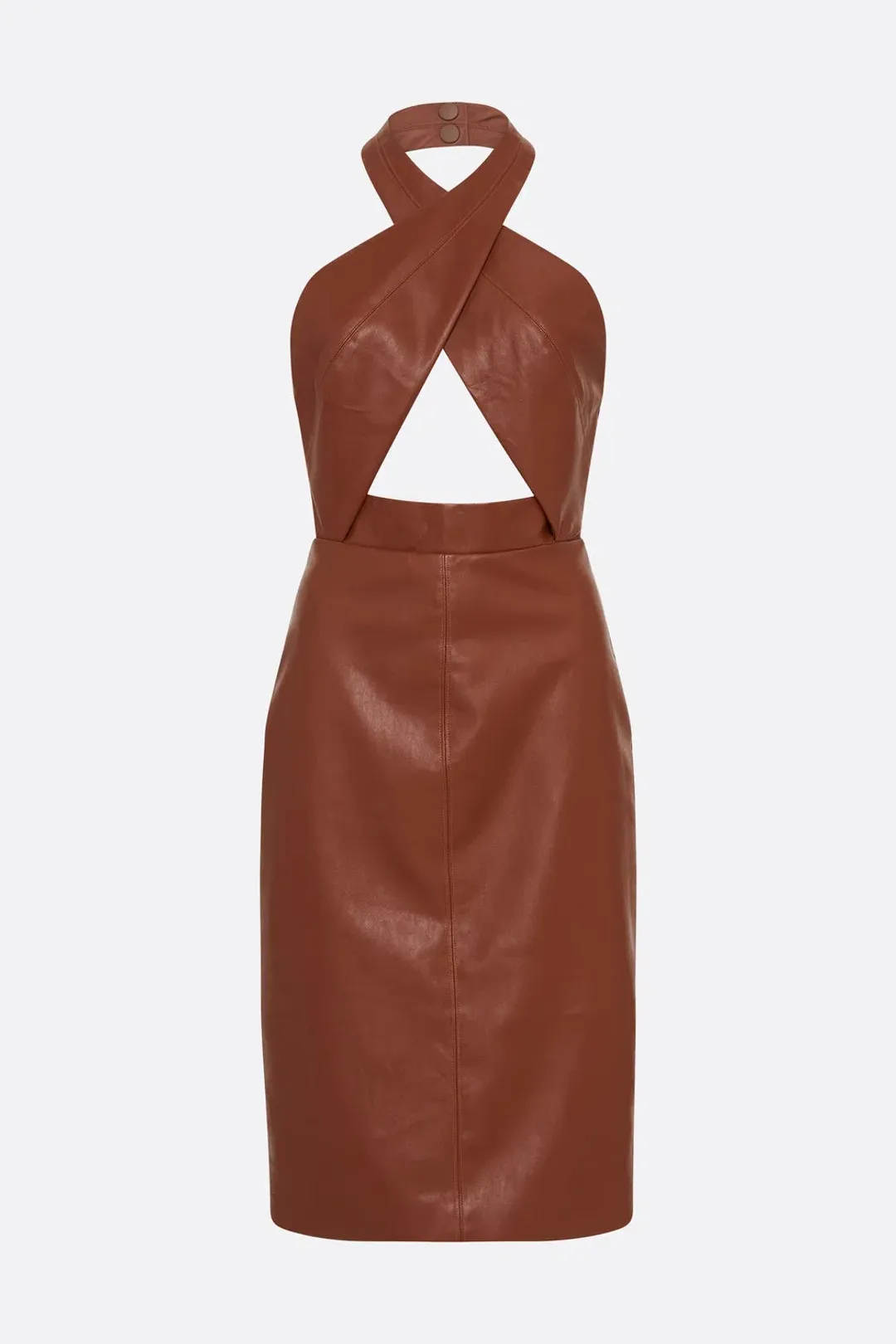 Manning Cartell Ginger Snaps Halter Midi Dress Dark Brown Size 6 / XS for rent on The Volte - main image