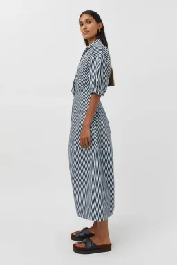 Camilla and Mark Flynn Cocoon Dress in Navy/White Stripe Size 14 for rent on The Volte - image 2