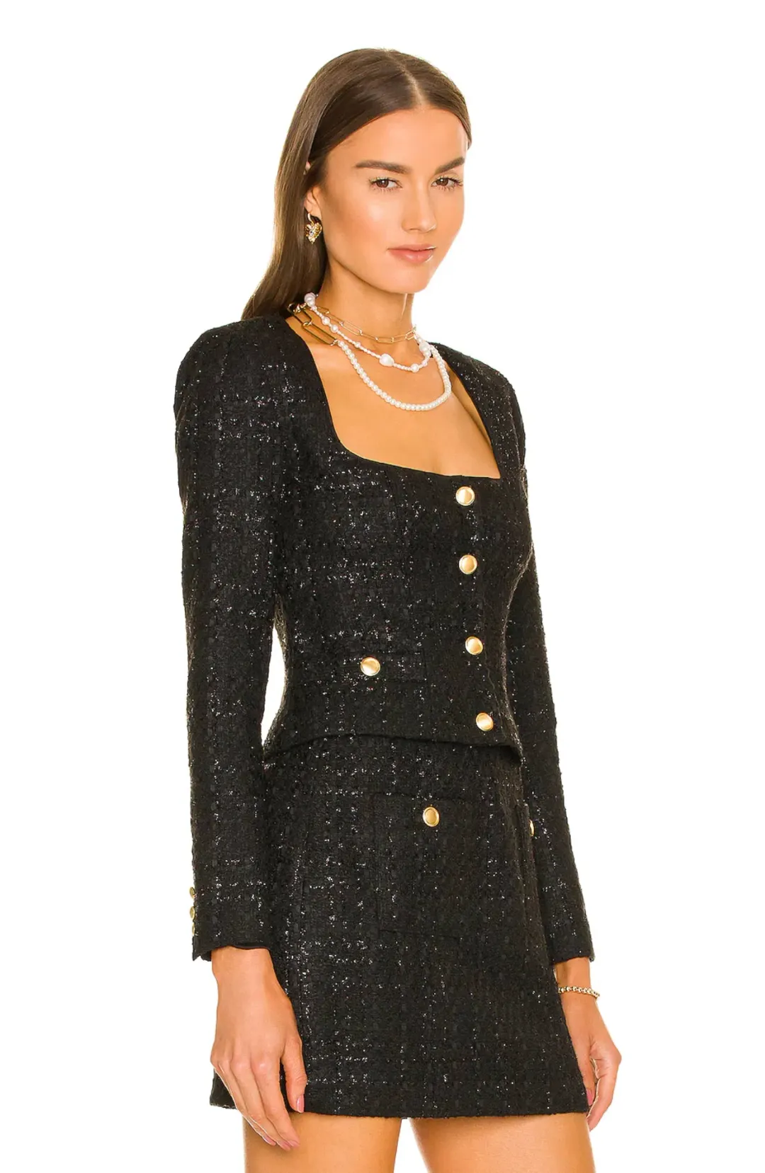 Assignment Bianca Jacket and Dionne Skirt Set Black Size XS / Au 6 for rent on The Volte - main image