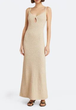 Bec & Bridge Effie Knit Key Maxi Dress Shell Size S / Au 8 for rent on The Volte - image 1