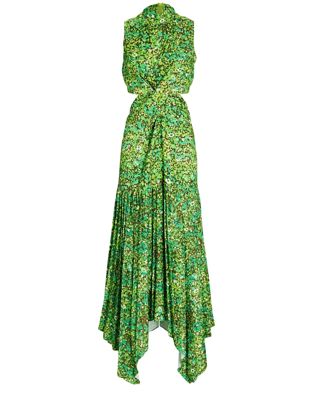 Alemais Phyllis Twist Maxi Dress Acid Green Size AU 6 for rent on The Volte - main image
