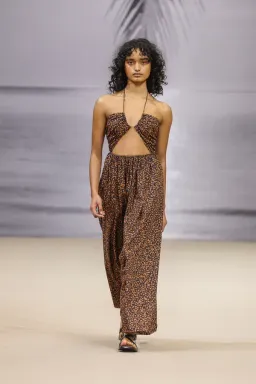 Matteau Bandeau Tie Dress Brown Size 8  for rent on The Volte - image 1