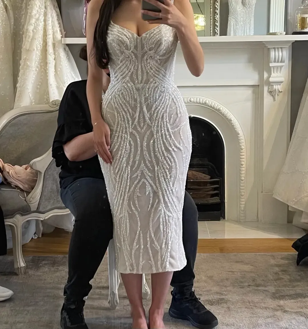 Pallas Couture Midi dress - Diorella Midi Dress Lace Size 8 for rent on The Volte - main image