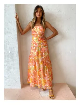 Issy Isles Dress in Aloha Orange Size AU 6 for rent on The Volte - image 2