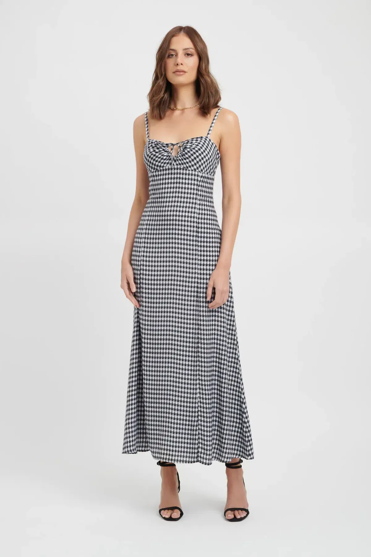 Kookai Alora Gingham Day Dress Size AU 12  for rent on The Volte - main image