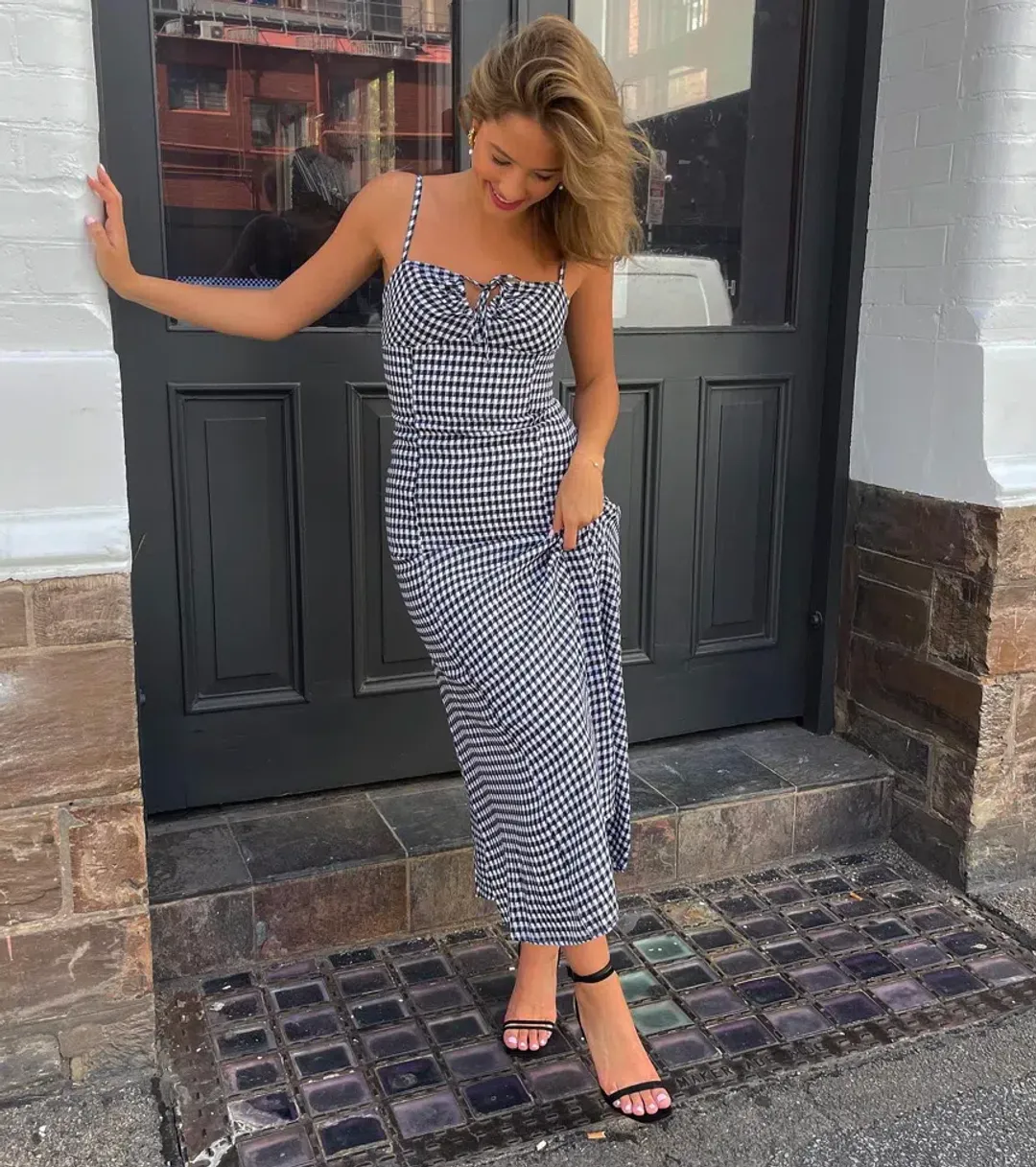 Kookai Alora Gingham Day Dress Size AU 12  for rent on The Volte - main image