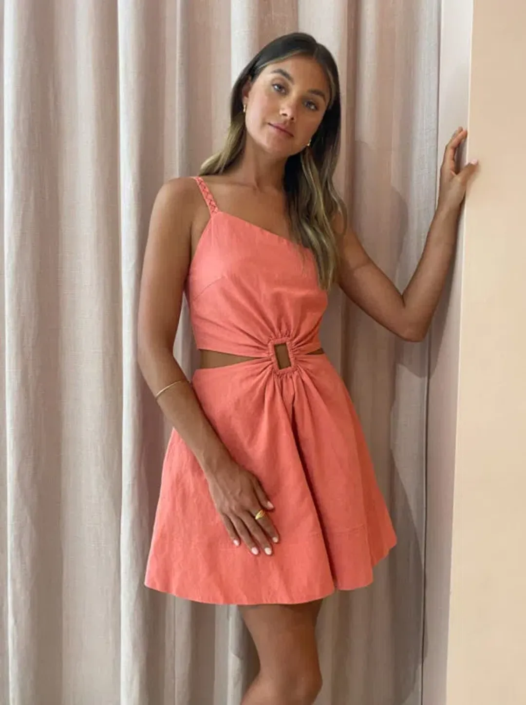 New Romantics Mini Dress Pink Size AU 10 for rent on The Volte - main image