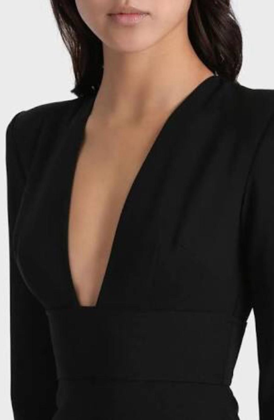 Alex Perry Black Maura V Pencil Dress Size 10 for rent on The Volte - main image