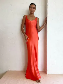 Dominique Healy Sloane Dress in Melon Size 0 / AU 6 for rent on The Volte - image 3