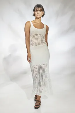 Rue Stiic Erika Midi Dress White Size Small / AU 8 for rent on The Volte - image 1