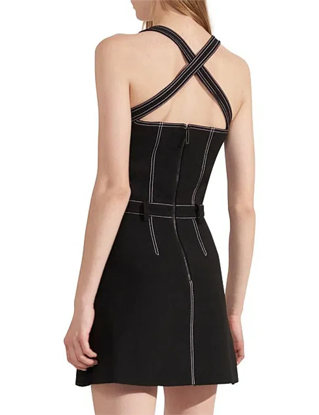 Dion Lee Stitch Tuck Mini Dress Black Size AU 10 for rent on The Volte - main image