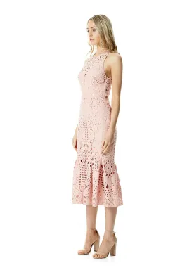 Lover Harmony Cut Out Midi Dress Pink Size 10 for rent on The Volte - image 2