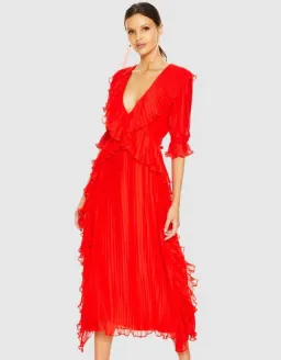 Talulah Sweet Sugar Midi Dress Red Size 8 for rent on The Volte - image 2
