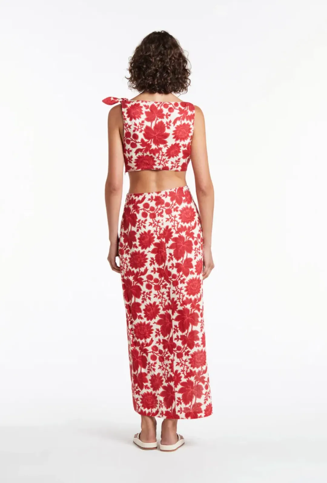 Sir the Label Cinta Knot Dress Floral Size 1 / Au 8 for rent on The Volte - main image