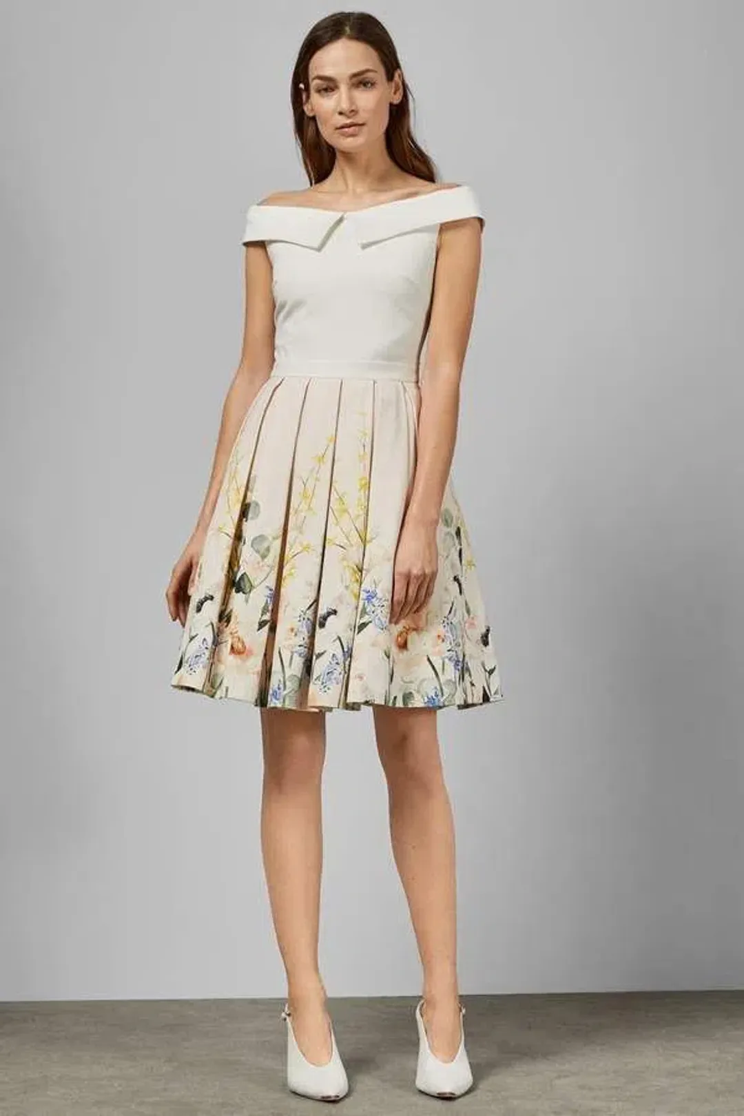 Ted Baker Oceanne Elegance Full Skirt Dress Floral Size 8 for rent on The Volte - main image