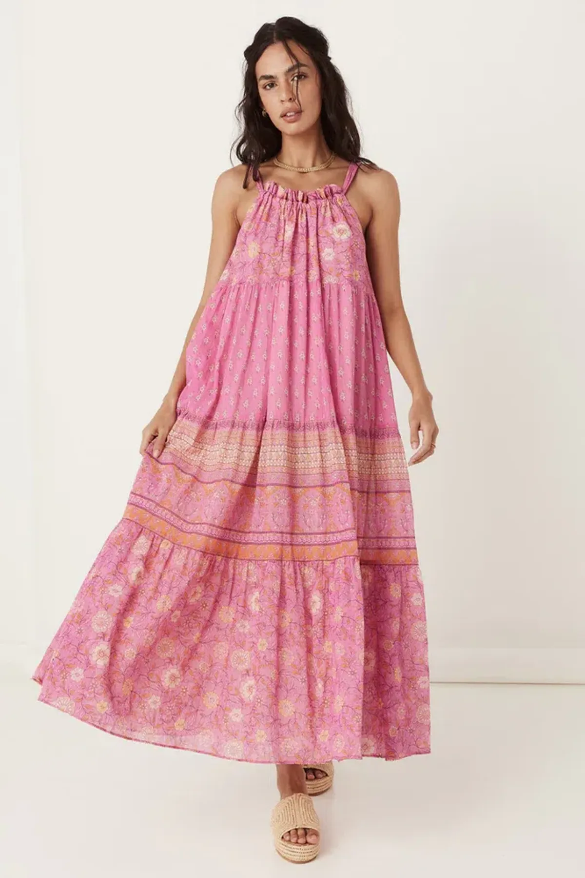 Spell and the Gypsy Utopia Strappy Sundress Flamingo Size XS/Au 6  for rent on The Volte - main image