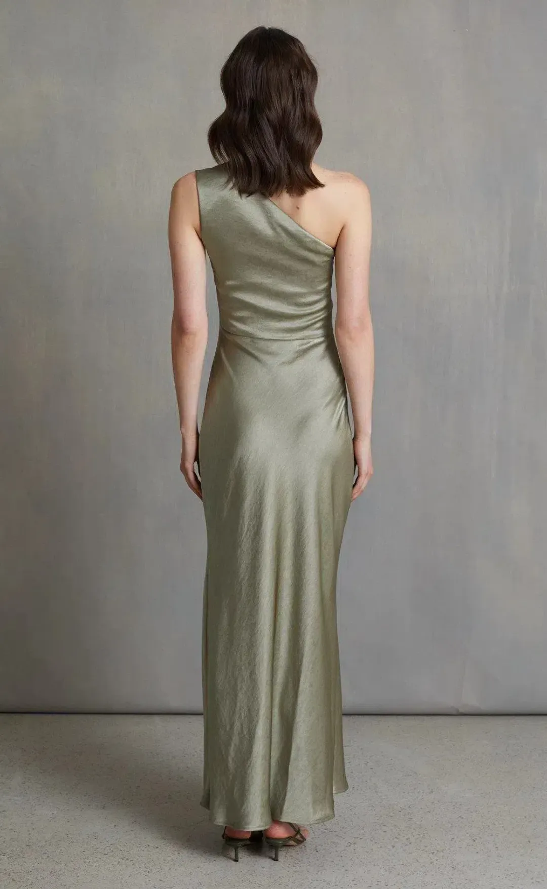 Bec & Bridge The Dreamer Asym Dress Sage Size 10 for rent on The Volte - main image