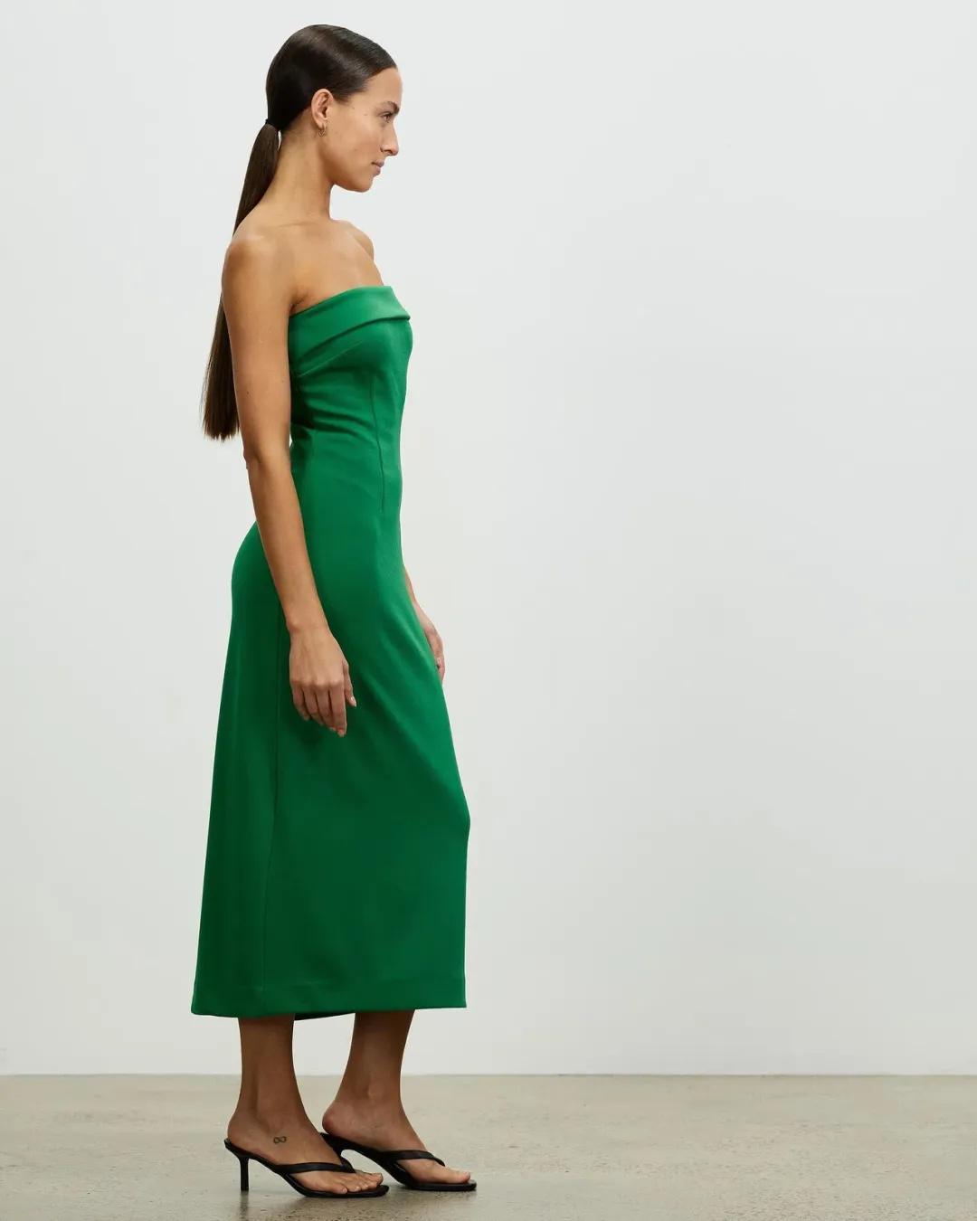 Lover Casablanca Midi Dress Green Size 12 for rent on The Volte - main image