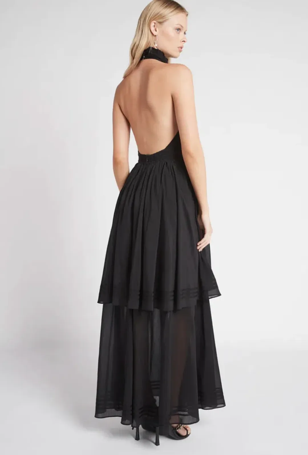 Aje Bungalow Sienna Dress in Black Size 8 for rent on The Volte - main image